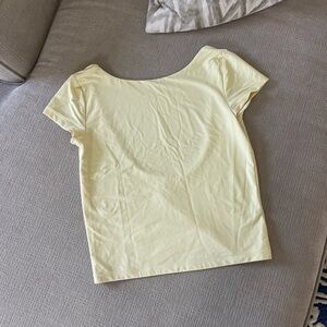 Light Yellow Short Sleeve Top